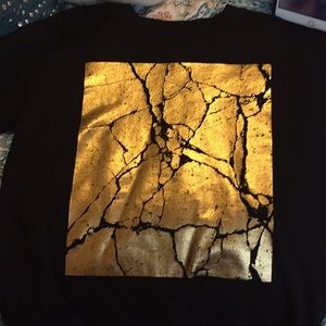 Black and gold sweatshirt